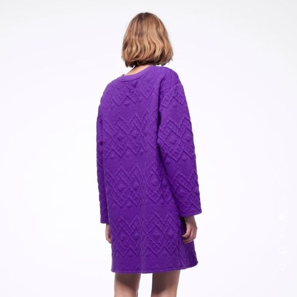 ZARA QUILTED MINI DRESS - Picture 6 of 7